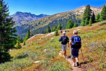 Middle aged hikers