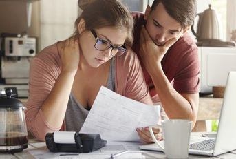 family having debt problems