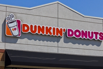 Dunkin&#x27; famous for coffee and baked goods.