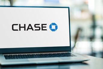 chase logo on laptop screen