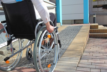 patient on a wheelchair