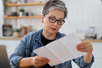 mature woman in glasses
