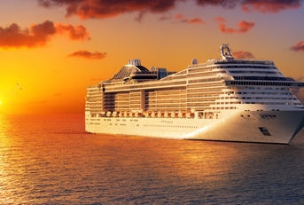 cruise at sunset