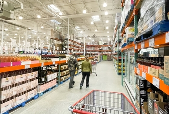 champagne aisle in costco store