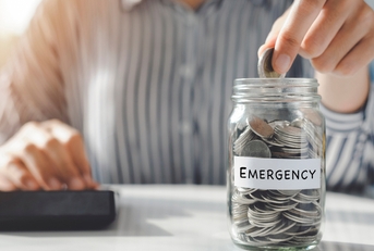 saving for an emergency concept