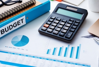 budget planning with chart report