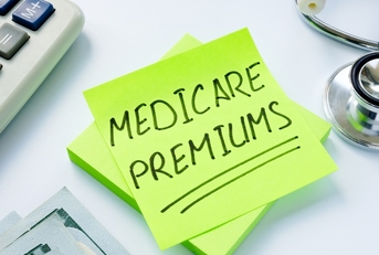 medicare premiums sticky note