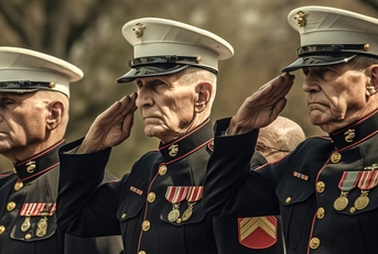 elderly us marine corps veterans