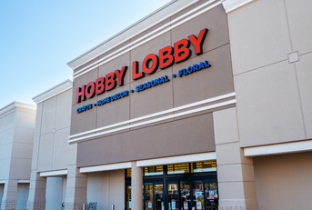 hobby lobby storefront and sign