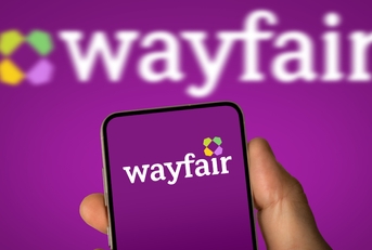 wayfair logo on smartphone