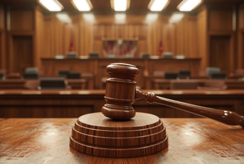 judges gavel placed prominently