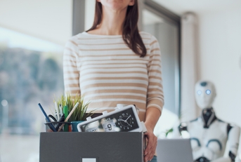 office worker losing her job