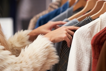 shopping for clothes in boutique