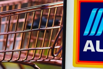 aldi logo displayed on smartphone