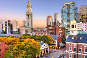 downtown skyline boston massachusetts