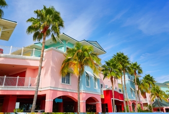 florida fort myers palm trees facades