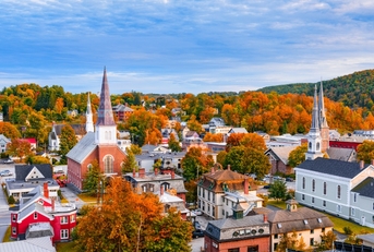 montpelier vermont town skyline