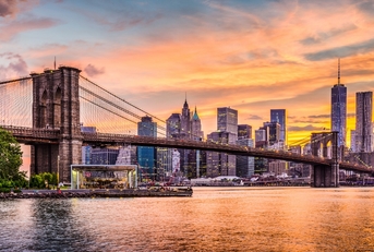 New York City Skyline at sunset