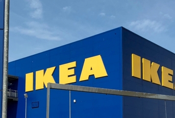 Car entering IKEA car parking