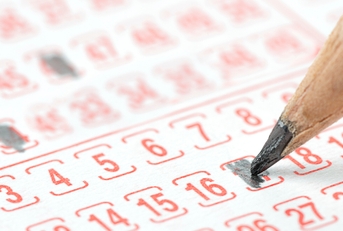 lottery ticket and pencil