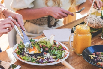 people eating brunch