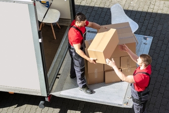 male movers unloading 