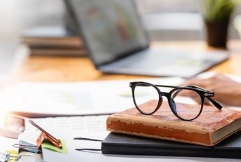 woman working on document 
