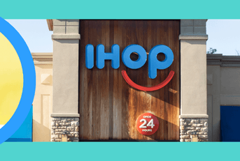 IHOP exterior with stack of pancakes