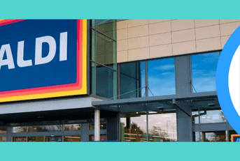 Aldi storefront and accent cabinet