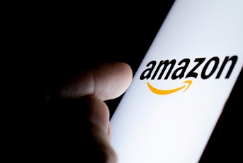 amazon logo on a smartphone 