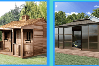 two wayfair sheds converted into a tiny home