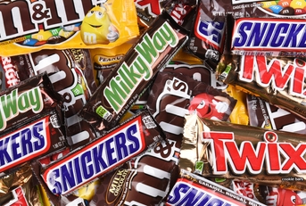 Assorted full size candy bars