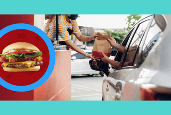 Drive thru order and Wendy&#x27;s Jr. Bacon Cheeseburger