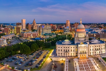 Providence skyline and Rhode Island