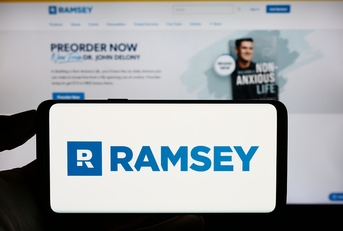 cellphone with ramsey logo