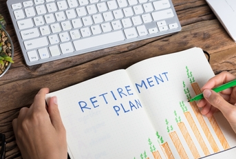 Human Hand Drawing Retirement Plan Growth Concept