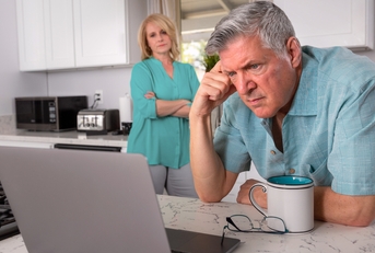 senior married couple in distress