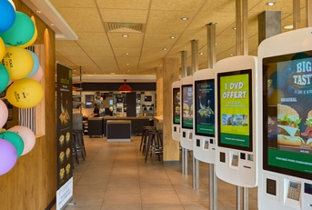 inside mcdonalds restaurant