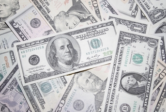 american cash banknotes money