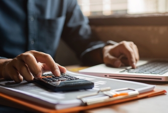 businessman doing finances