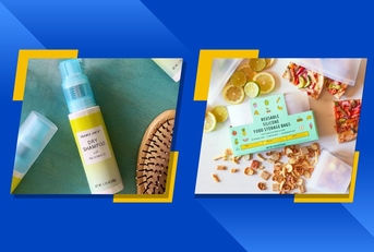dry shampoo and ereuseable bags from trader joes