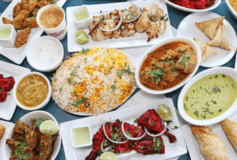 Table full of food