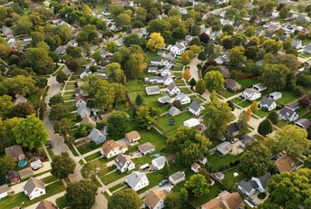 American suburban neighborhood