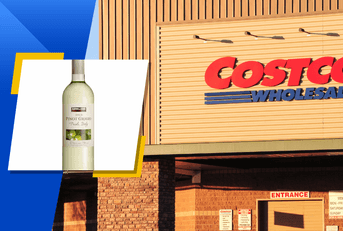 A Costco storefront and product