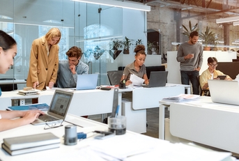 Business people working together