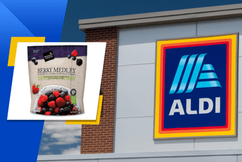 Berry medley from Aldi with storefront