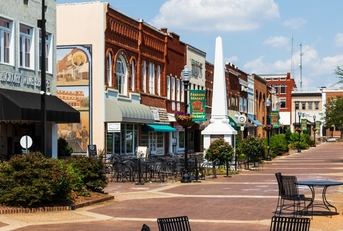 downtown Hickory southern city