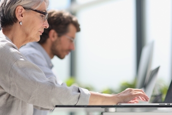 businesswoman using a computer