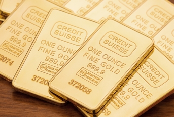 One ounce gold bars