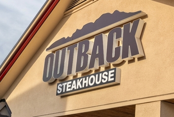 Outback Steakhouse sign on building